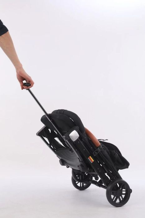 Carucior sport, ultrausor si ultracompact, tip troller, maner si accesorii din piele, copertina cu prelungire, Kidilo [5]