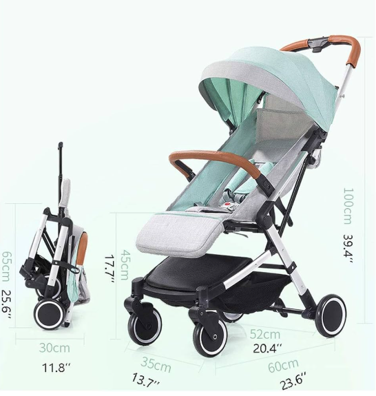 Carucior sport, ultrausor si ultrapliabil, cu pozitie de somn, tip troller, cu accesorii din piele, sarcina maxima 22 Kg [6]