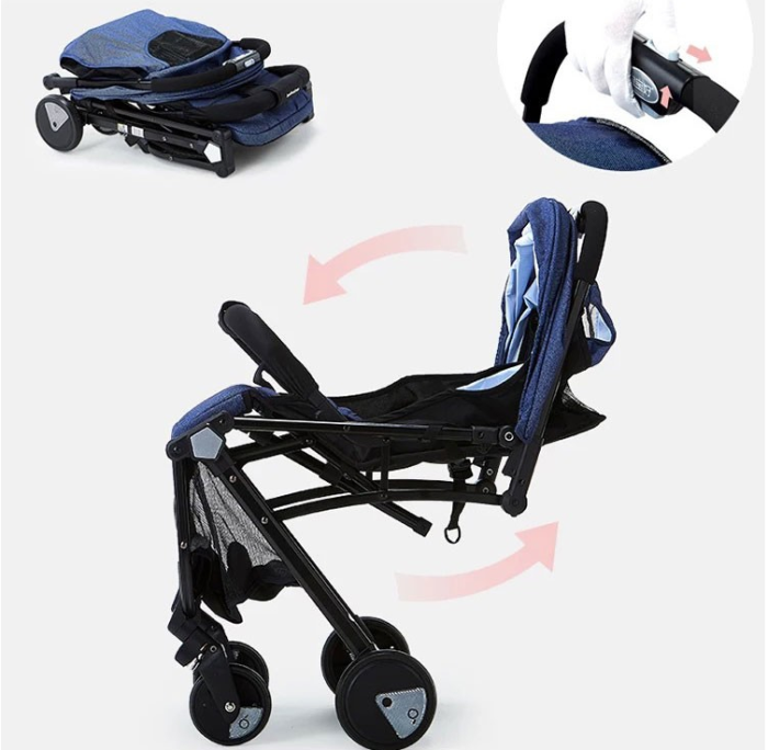 Carucior sport, ultrausor si ultrapliabil, cu pozitie de somn, tip troller, cu accesorii din piele, sarcina maxima 22 Kg [5]