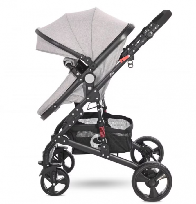 Carucior transformabil, 2in 1, Alba Classic, cu saltea suplimentara, Candy Pink [5]