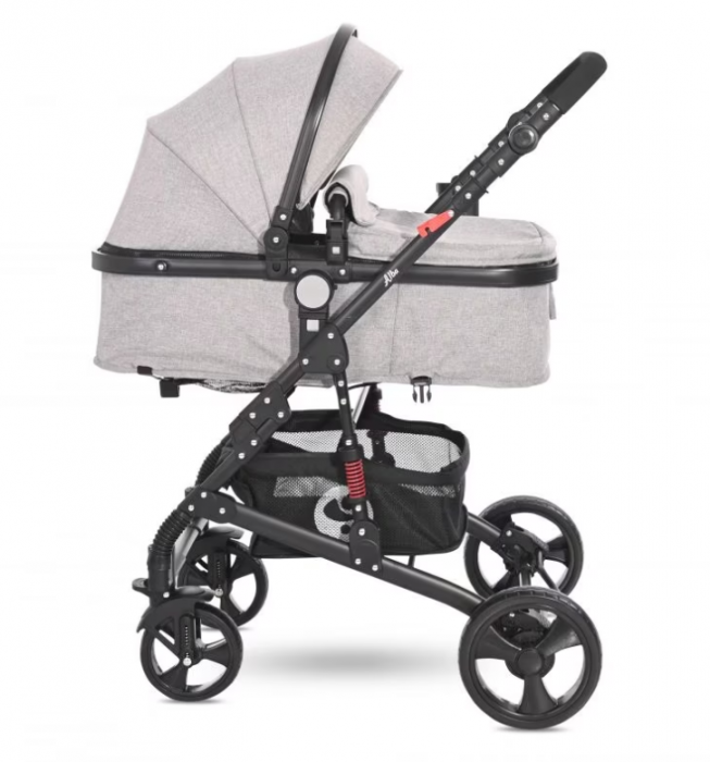 Carucior transformabil, 2in 1, Alba Classic, cu saltea suplimentara, Candy Pink [4]