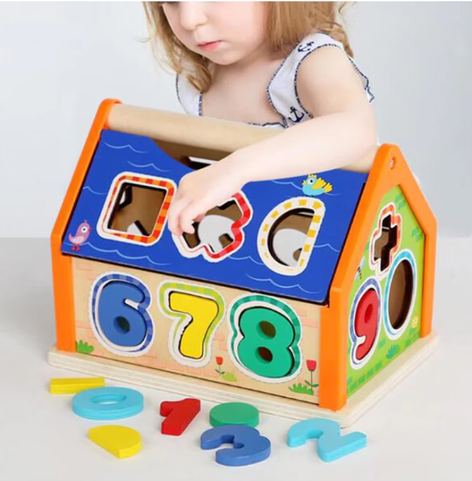 Casuta cu sortator forme si cifre, Montessori [2]