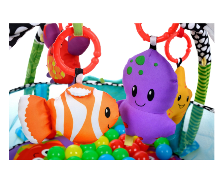 Centru de activitati premium 5 in 1 cu salteluta creativa, 4 x Jucarii Detasabile si tarc cu 30 bile Multicolore [2]