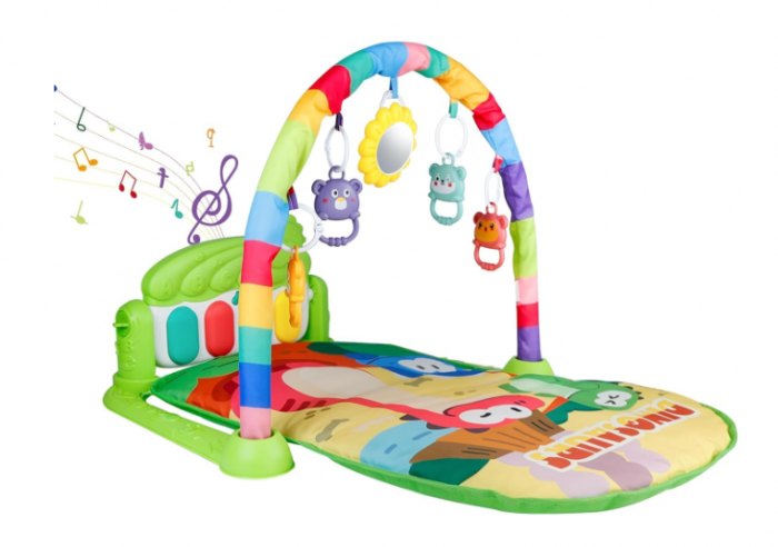 Centru de activitati si joaca, saltea Interactiva pentru copii, cu sunete, multifunctional cu pian si jucarii zornaitoare [2]
