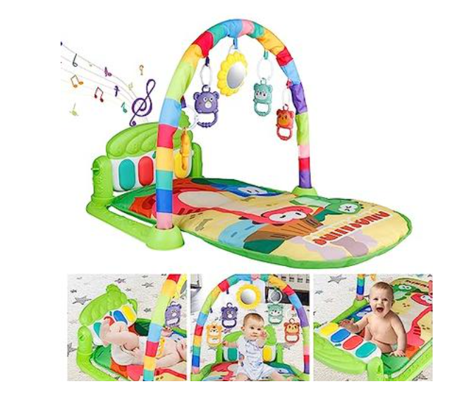 Centru de activitati si joaca, saltea Interactiva pentru copii, cu sunete, multifunctional cu pian si jucarii zornaitoare [1]