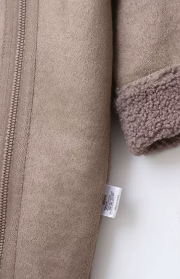 Combinezon bebelusi, Din blanita, Cu gluga si buzunar, Maro [4]