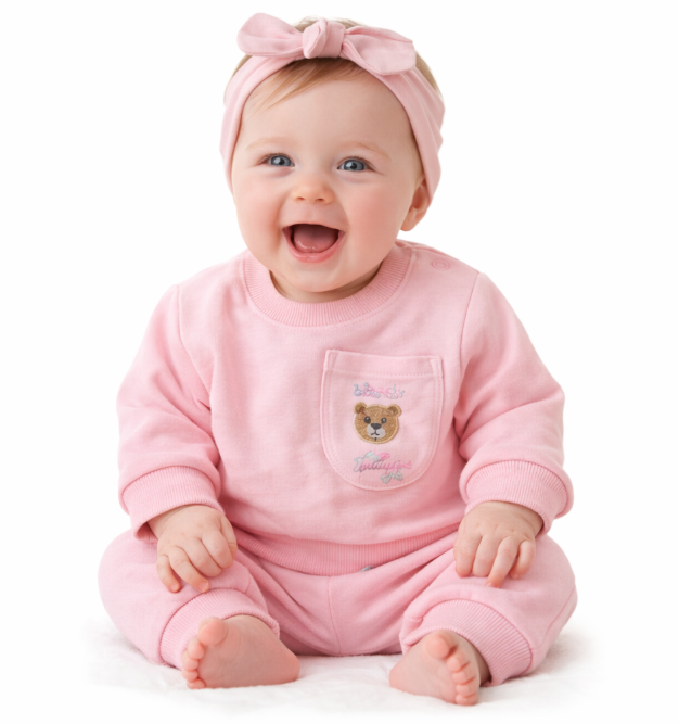 Compleu 2 piese,cu buzunar ursulet [2]