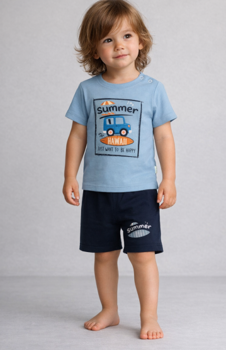 Compleu 2 piese, Hawaii, albastru [2]