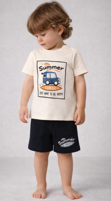 Compleu 2 piese, Hawaii, Bej [2]