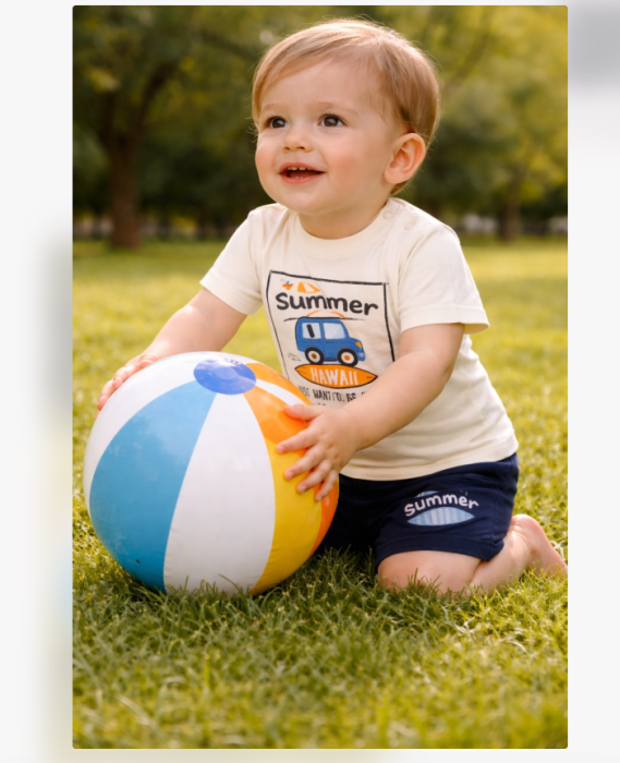 Compleu 2 piese, Hawaii, Bej [3]