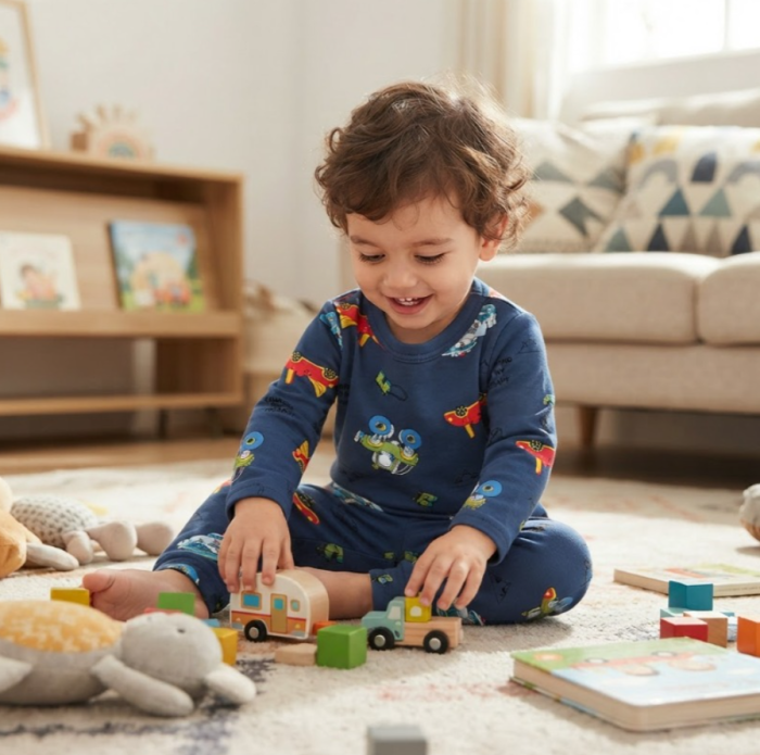 Compleu 2 piese, pentru copii, tip pijama, din bumbac 100%, Cars [3]
