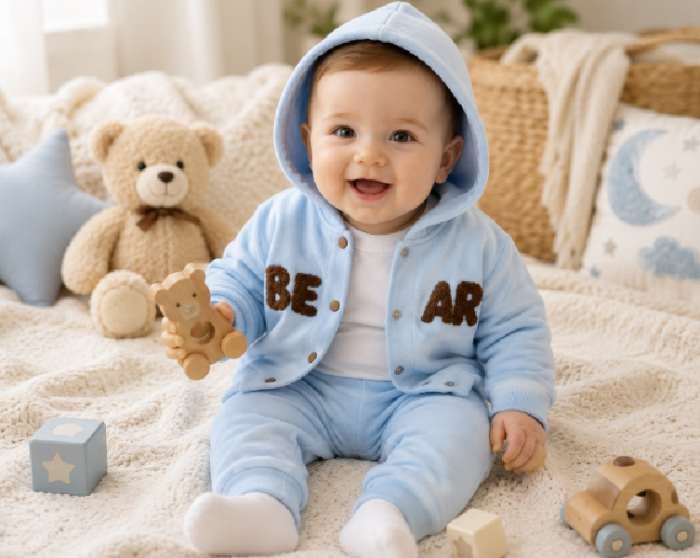 Compleu 3 piese, cu body, Bear [2]