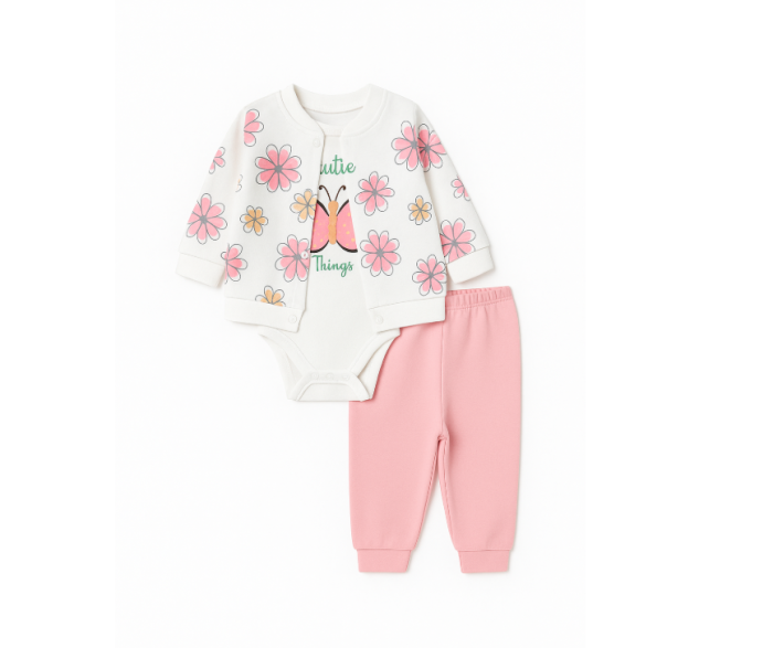 Compleu 3 piese, cu body, Fluturasi [2]