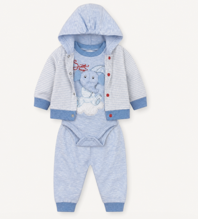Compleu 3 piese, cu body, Tenis baby, 3D [2]