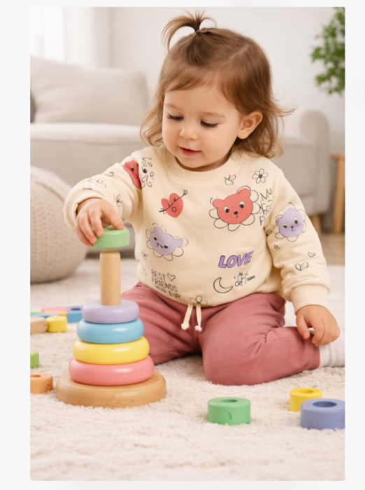 Compleu fete, cu ursuleti Bej [2]