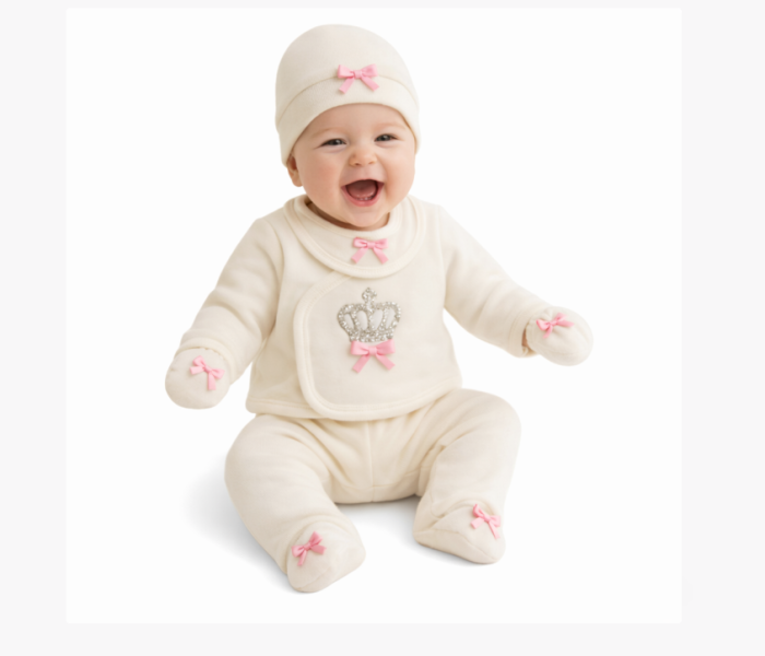 Compleu nou nascut, 5 piese, Minunata Printesa, Roz deschis [2]