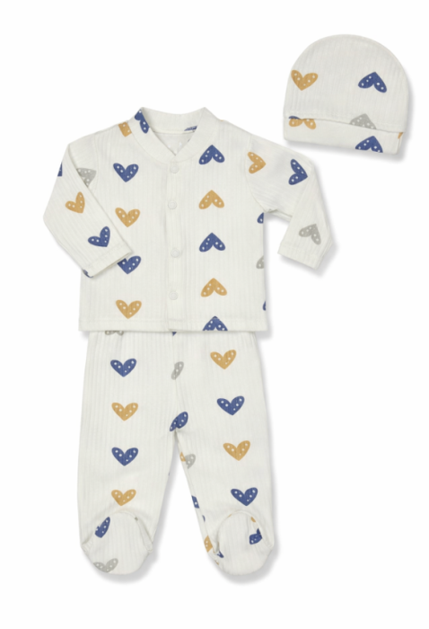 Compleu pentru bebelusi, 3 piese, Bubu-Still, inimioare [2]