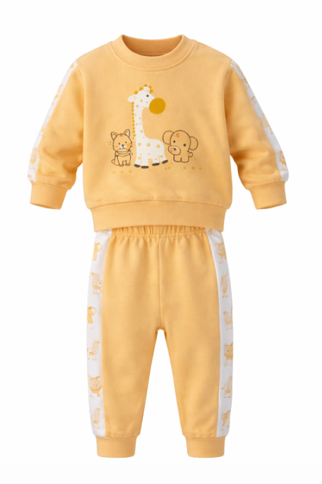 Compleu pentru casa, model girafa, galben [2]