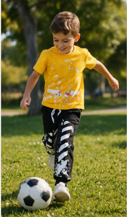 Compleu sport, pentru baieti, Galben cu negru [2]