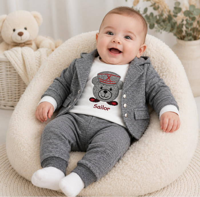 Costum bebe, 3 piese, Marinarul plimbaret [3]