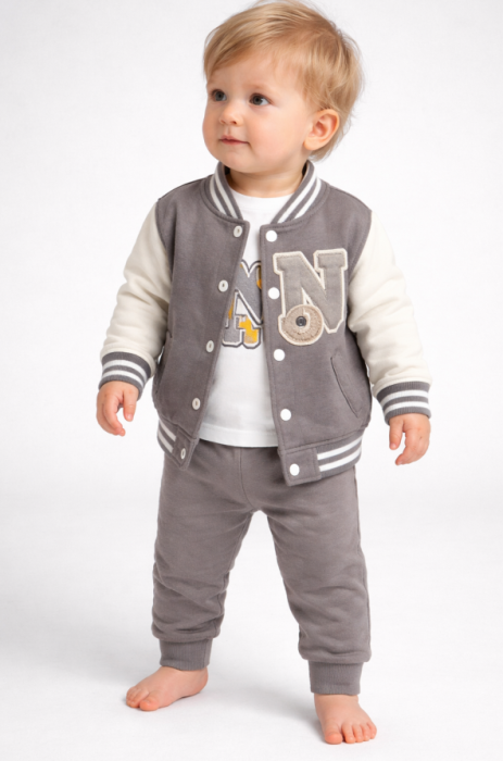 Costumas 3 piese, cu jacheta, gri [2]