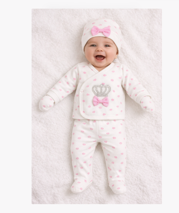 Costumas copii, Set 5 piese, 0-3 luni, Imprimate [2]