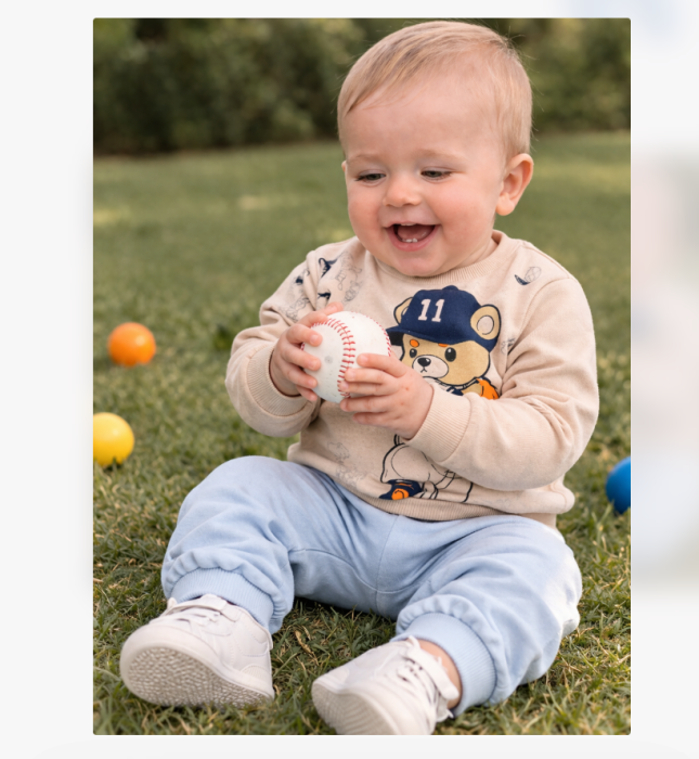 Costumas copii, ursulet cu sapca, bleu [2]