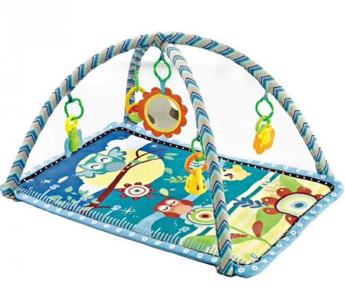 Covoraș interactiv cu jucării suspendate pentru bebeluși, Multicolor [3]