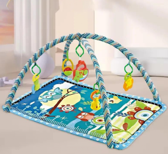 Covoraș interactiv cu jucării suspendate pentru bebeluși, Multicolor [2]