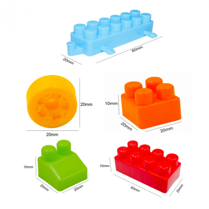Cuburi Constructii Ambalate in saculet, 160 Piese/285g, Roben [2]