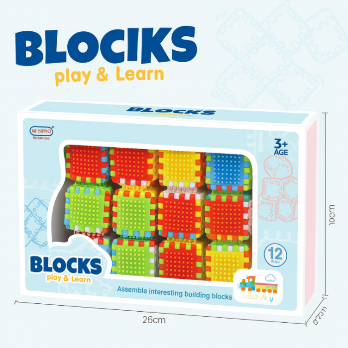 Cuburi Constructor "Play & learn", 12 buc [2]