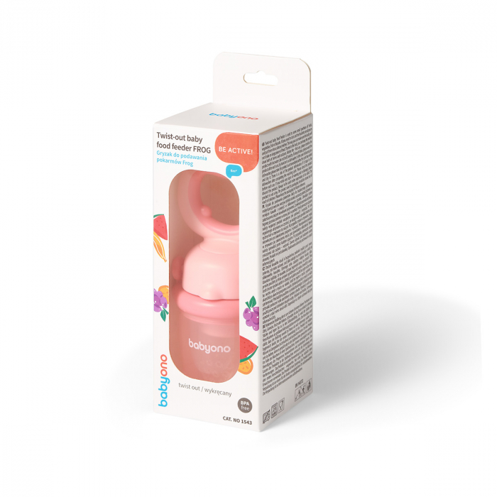 Dispozitiv hranire copii cu rasucire Babyono broscuta roz [10]