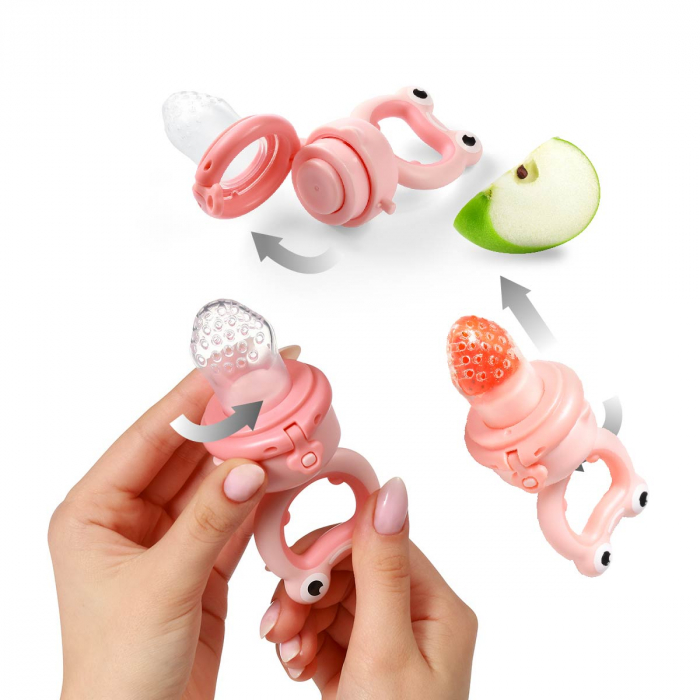 Dispozitiv hranire copii cu rasucire Babyono broscuta roz [14]