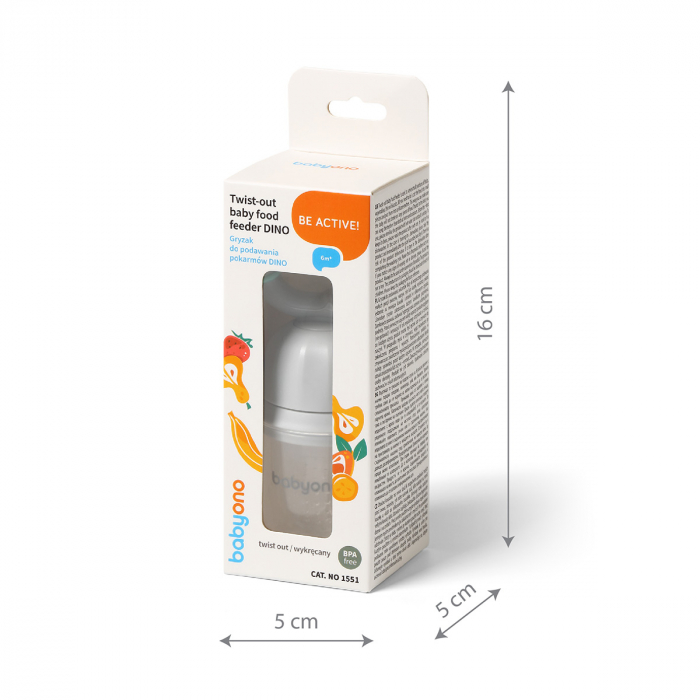 Dispozitiv hranire copii cu rasucire Babyono dino gri [13]