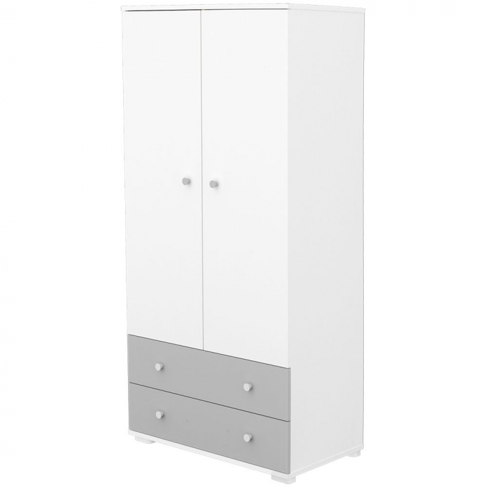 Dulap cu 2 usi si 2 sertare Hubners Patrik alb grafit [1]