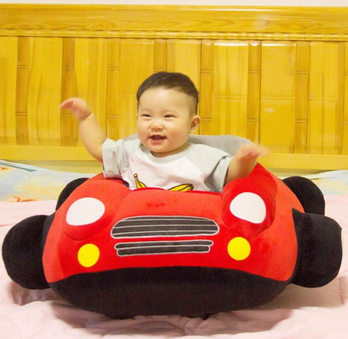 Fotoliu bebe, Masinuta, Rosu si Negru, Dimensiune 60 x 70 x 25 cm [2]