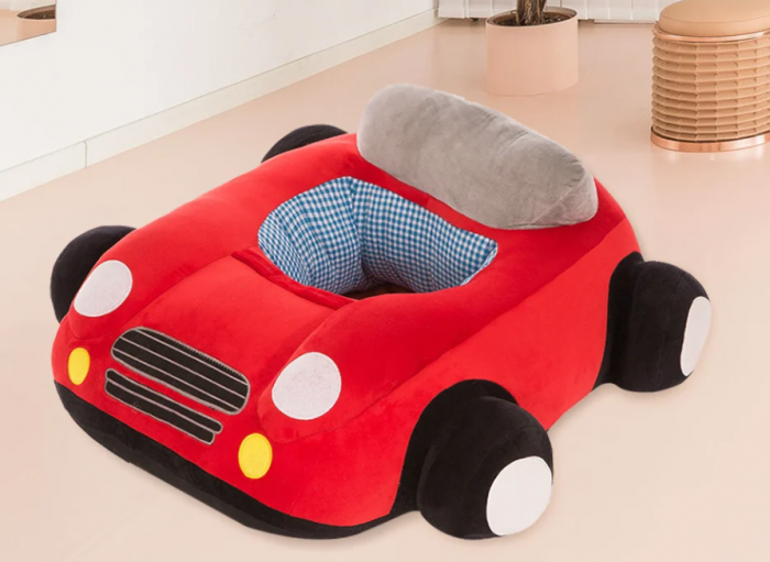 Fotoliu bebe, Masinuta, Rosu si Negru, Dimensiune 60 x 70 x 25 cm [3]