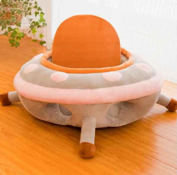 Fotoliu din plus, model centru de joaca, cu spatar detasabil, roz pudra [1]