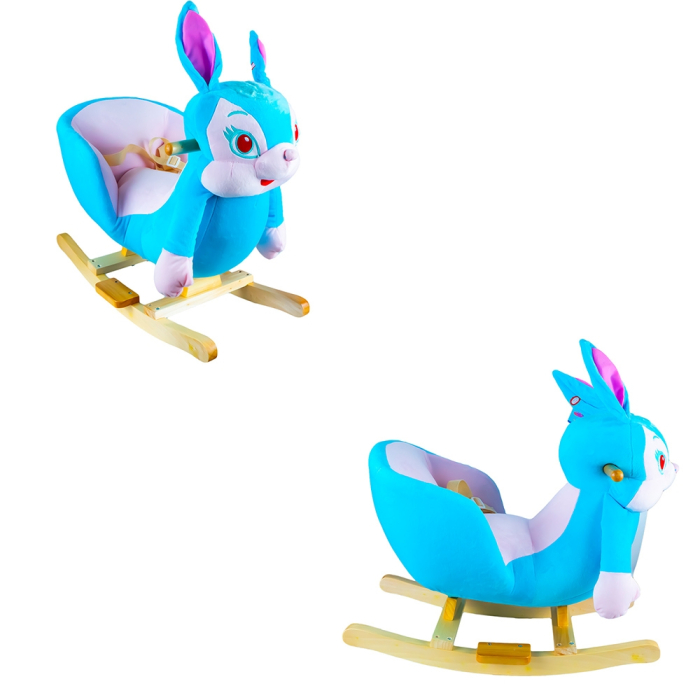 Iepuras Balansoar Pentru Bebelusi, Lemn + Plus [2]