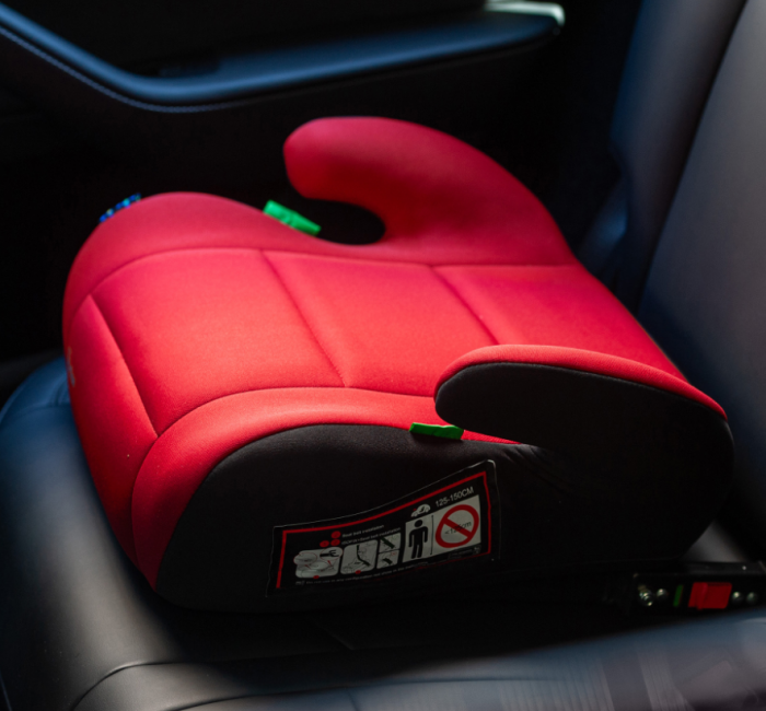 Inaltator auto Juju Jazzy Booster i-Size ISOFIX, Negru-Rosu [2]