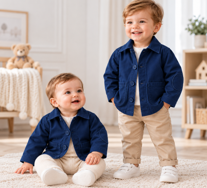Jachetă casual pentru băieți – stil modern și confortabil, Bleumarin [3]