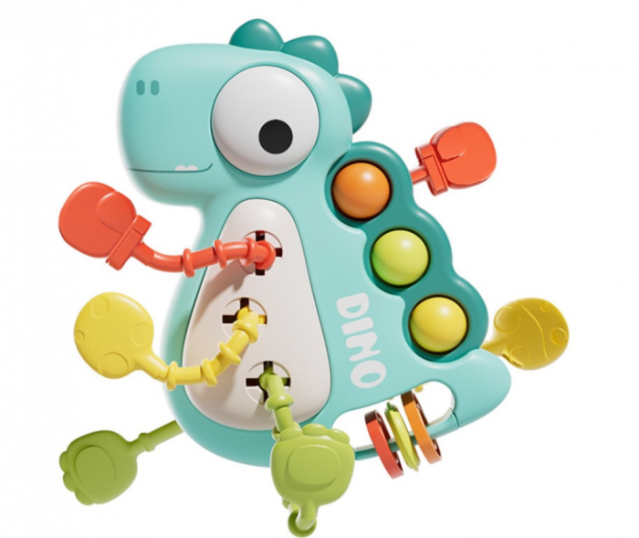 Jucarie de dentitie, senzoriala, siliconata, educativa, in forma de animalut, multicolora, Montessori [1]