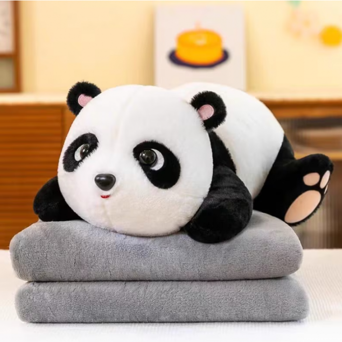 Jucarie de plus cu paturica inclusa, Ursulet Panda [3]