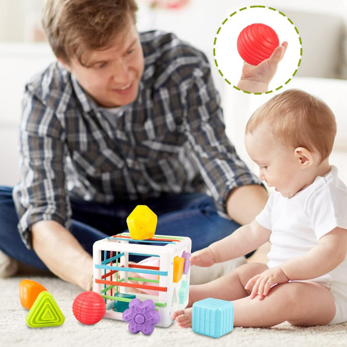 Jucarie de sortat, gama Montessori, cub educational [6]