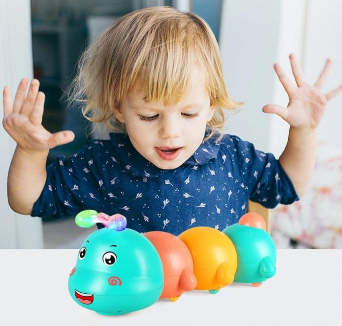 Jucărie electrică, omidă pentru bebeluși, se taraste si lumineaza [3]