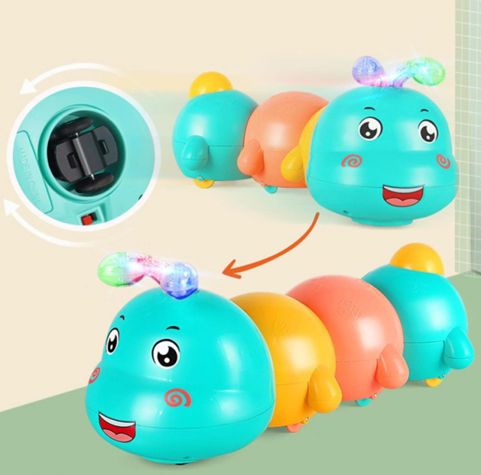 Jucărie electrică, omidă pentru bebeluși, se taraste si lumineaza [6]