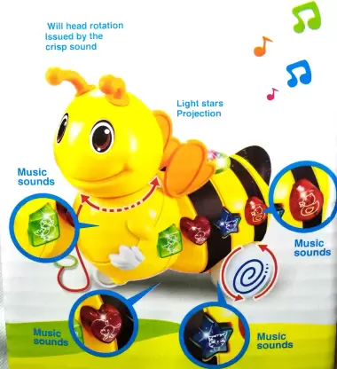 Jucarie interactiva, Albinuta cu lumini si sunete, Galben [3]