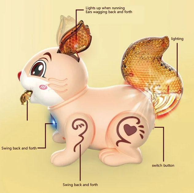 Jucarie interactiva, Veverita nazdravana, cu lumini si sunete [4]