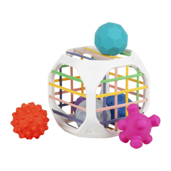 Jucarie senzoriala, dezvoltare abilitati motorii bebelus, Cutie Cub, Babyono [2]