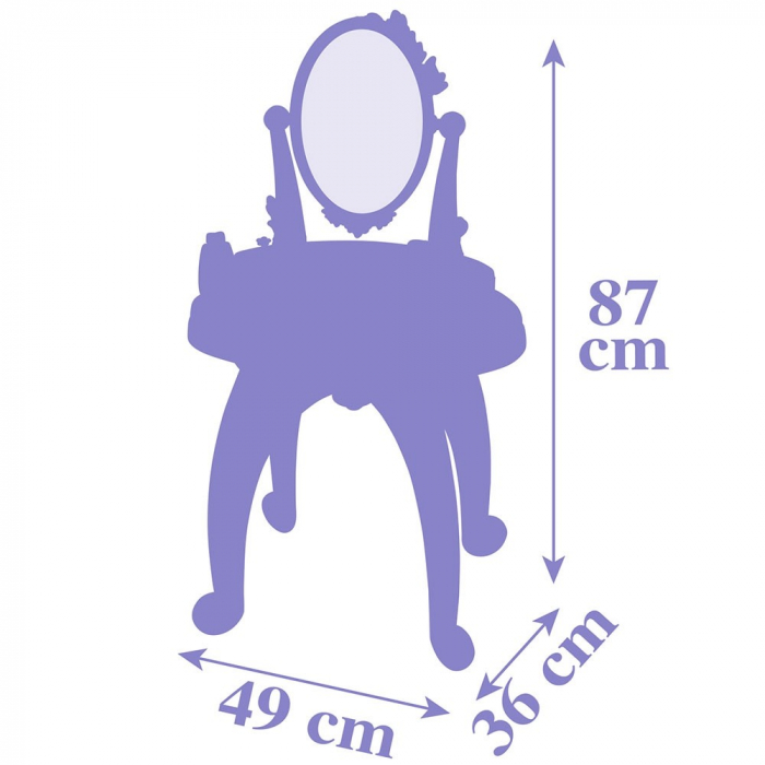 Jucarie Smoby Masuta de machiaj Frozen Hairdresser 2 in 1 [2]